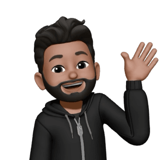 Jerin as a memoji waving Hi